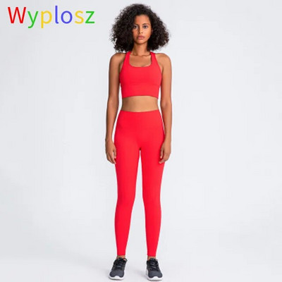 Wyplosz Yoga Σετ Αθλητικά Ενδύματα γυμναστικής Γυναικεία αθλητική φόρμα γυμναστική Φόρμα φόρμας 2 τεμαχίων Σετ παντελόνι χωρίς ραφή υψηλής ελαστικότητας Σουτιέν