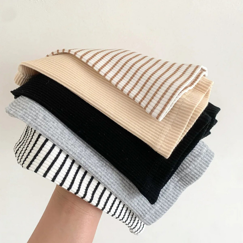 2023 nyári babanadrágok nadrágok bordázott elasztikus csíkos nadrágok gyerekeknek alkalmi csecsemőruházat gyerekeknek tipegő fiúknak lányruhák