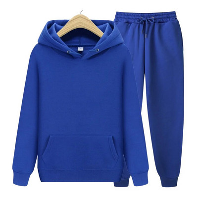 Ανδρικές φόρμες Jogger Sportswear Casual πουλόβερ Μπλούζες Φούτερ Streetwear Πουλόβερ Μονόχρωμο Αθλητικό κοστούμι Fleece Ανδρικά Σετ