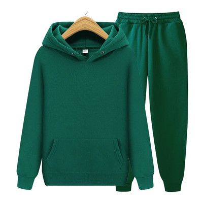 Ανδρικές φόρμες Jogger Sportswear Casual πουλόβερ Μπλούζες Φούτερ Streetwear Πουλόβερ Μονόχρωμο Αθλητικό κοστούμι Fleece Ανδρικά Σετ
