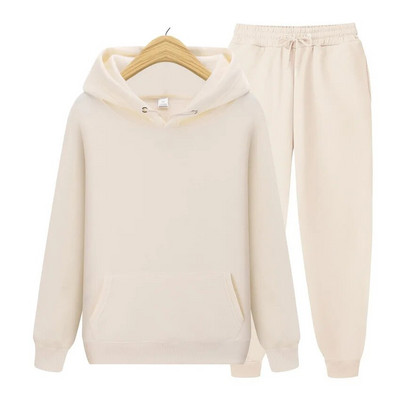 Ανδρικές φόρμες Jogger Sportswear Casual πουλόβερ Μπλούζες Φούτερ Streetwear Πουλόβερ Μονόχρωμο Αθλητικό κοστούμι Fleece Ανδρικά Σετ
