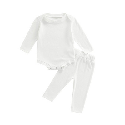 ma&baby 0-18M Άνοιξη Φθινόπωρο Νεογέννητο Βρέφος Κορίτσια Αγόρια Σετ Ρούχα Πλεκτό Μαλακό Παντελόνι Ρόμπερ Ρούχα Ρούχα