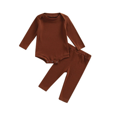 ma&baby 0-18M Άνοιξη Φθινόπωρο Νεογέννητο Βρέφος Κορίτσια Αγόρια Σετ Ρούχα Πλεκτό Μαλακό Παντελόνι Ρόμπερ Ρούχα Ρούχα