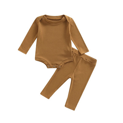 ma&baby 0-18M Άνοιξη Φθινόπωρο Νεογέννητο Βρέφος Κορίτσια Αγόρια Σετ Ρούχα Πλεκτό Μαλακό Παντελόνι Ρόμπερ Ρούχα Ρούχα