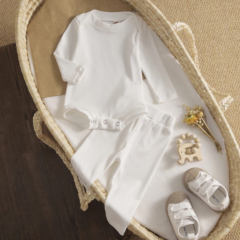 ma&baby 0-18h tavaszi ősz újszülött csecsemő baba lány fiú ruhakészlet kötött puha nadrág nadrág ruhák ruházat