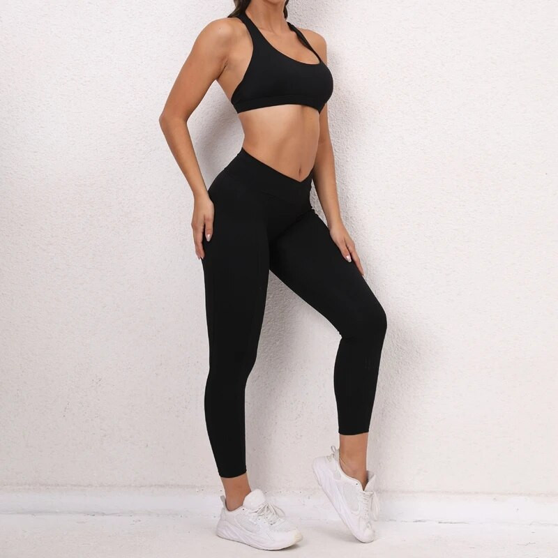 Camo edzőtermi szett női 2022-es edzésruhák nőknek Push Up sportruházat nőknek jógaruha fitneszhez Szürke trénruha, fekete viselet