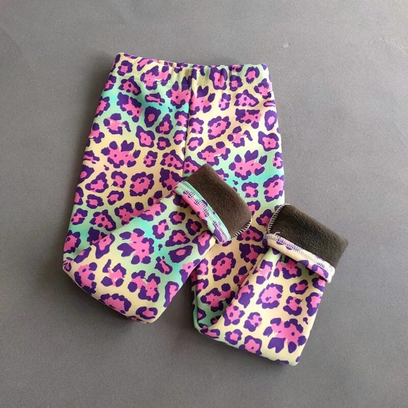 Lány téli meleg nadrágok Gyermek vékony elasztikus bársony polár nadrágok 2-11 éves korig gyerekek lányok puha vastag leggings ruházat