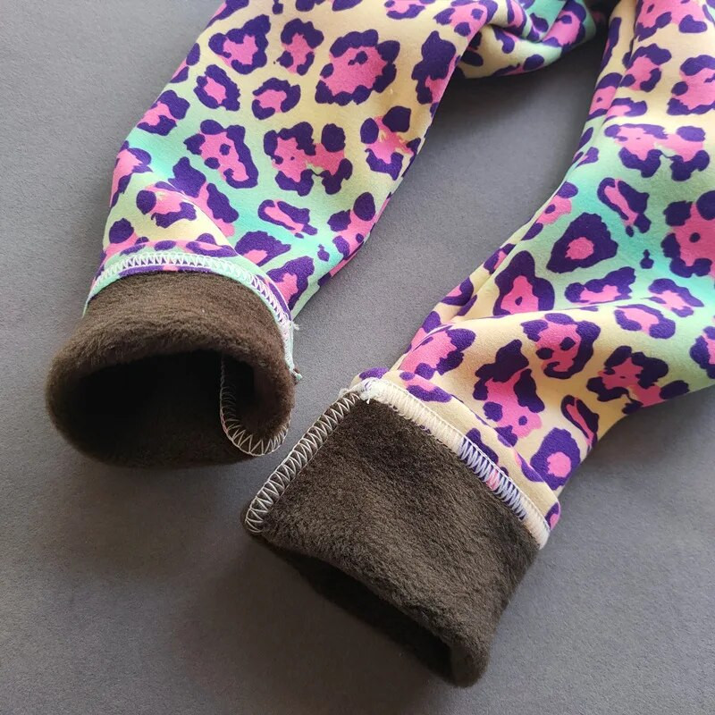 Lány téli meleg nadrágok Gyermek vékony elasztikus bársony polár nadrágok 2-11 éves korig gyerekek lányok puha vastag leggings ruházat