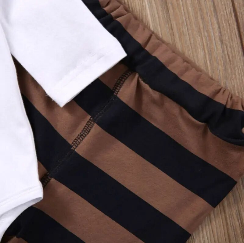 Újszülött baba 0-18M felsők Romper + hosszú nadrág sapka lány fiú ruhák ruhák 3 DB szett