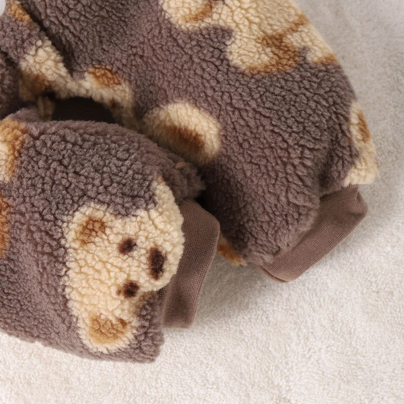 Prowow 0-12M Babaruha Fiúk Lányok Rajzfilm Bear Polár Bodó Meleg téli Jumpsuit újszülött baba ruhákhoz