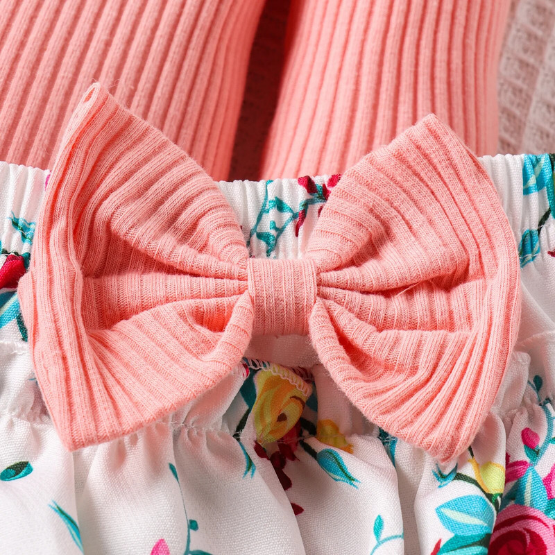 Prowow 0-24M aranyos kislány szett hosszú ujjú, szív alakú pólók+fodros Body Virágos ruhák Újszülött ruhák