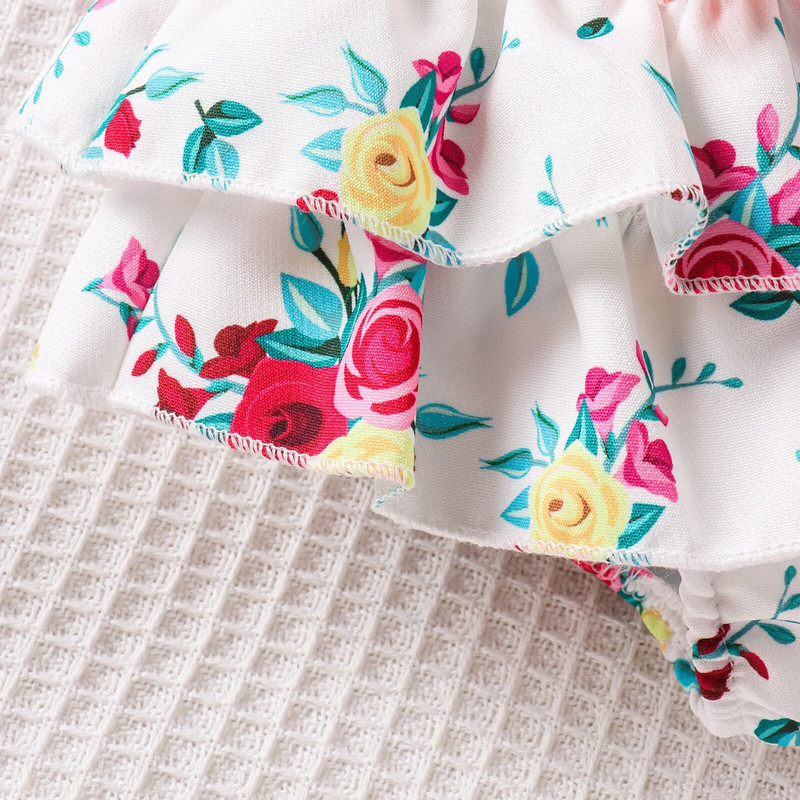 Prowow 0-24M aranyos kislány szett hosszú ujjú, szív alakú pólók+fodros Body Virágos ruhák Újszülött ruhák