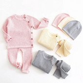 Baby Jongen Meisje Kleding Sets Lente Pasgeboren Baby Meisje Kleding Tops + Broek Outfits Baby Gebreide Trui Baby Pijama Sets