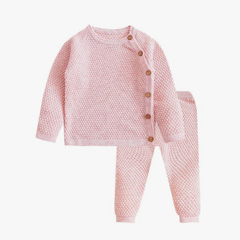 Baby Jongen Meisje Kleding Sets Lente Pasgeboren Baby Meisje Kleding Tops + Broek Outfits Baby Gebreide Trui Бебешки пижами Комплекти