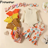 Prowow 0-18M őszi tél baba lányoknak ruha készlet hosszú ujjú body és virágos nadrág újszülött készletek babáknak