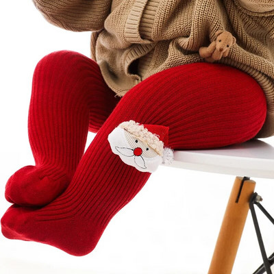 Babaharisnya Rajzfilm Elk Mikulás Gyerek Harisnyanadrág Lányoknak Fiúk Karácsonyfa Kötött leggings Gyerekruhák Újévi ajándék