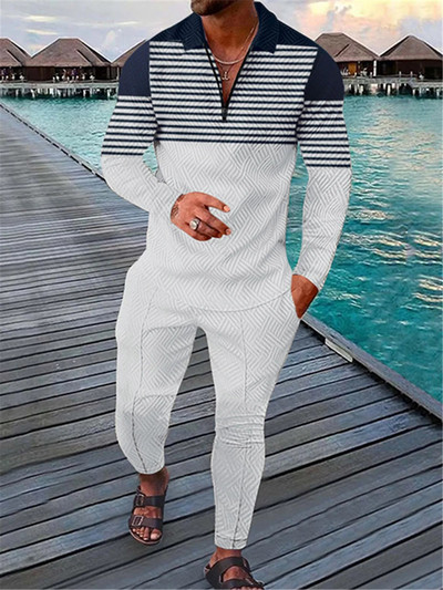 Őszi és téli új férfi varrás öltöny Szabadidő Egyszerű hosszú ujjú nadrág Sport Fitnesz Kocogó Ruházat