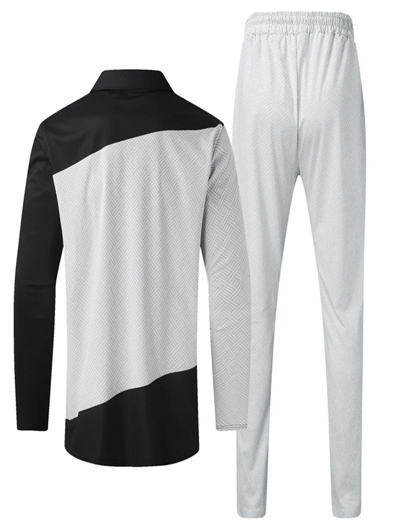 Őszi és téli új férfi varrás öltöny Szabadidő Egyszerű hosszú ujjú nadrág Sport Fitnesz Kocogó Ruházat