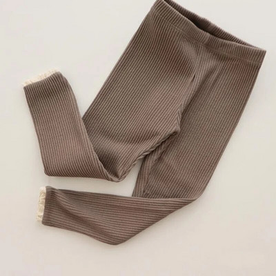 Tavaszi őszi Babanadrágok Leggings Baby Girls Harisnyanadrágok Gyerek Lánynadrágok Divat Magas derekú Hosszú nadrágok Kötött Gyermeknadrág