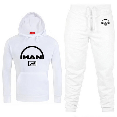Férfi kapucnis sportruha FÉRFI autós logó nyomtatás alkalmi kapucnis kapucnis + nadrág 2 db szett Polár kiváló minőségű uniszex sportruházat kocogóruha