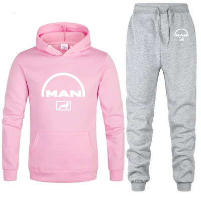 Férfi kapucnis sportruha FÉRFI autós logó nyomtatás alkalmi kapucnis kapucnis + nadrág 2 db szett Polár kiváló minőségű uniszex sportruházat kocogóruha