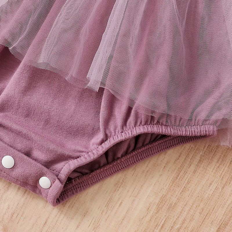 Prowow 6-24M Baby Girl Romper ruha újszülötteknek Lila virágos body csecsemőknek Tipegő jumpsuit ruha lányoknak