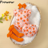 Prowow 0-18M divatos kislányruha készletek kis virágos nadrág és rövidnadrág térdzoknival + fejpánt lányruhák újszülötteknek