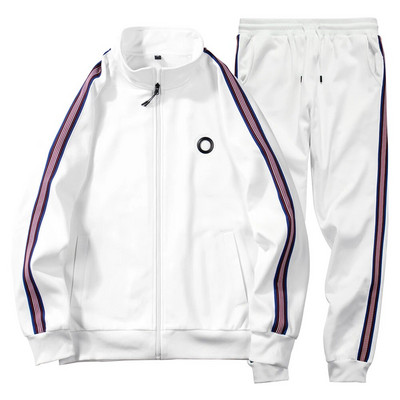 Férfi tréningruhák kültéri pulóver Férfi szett 2021 edzőtermek sportkabát+nadrág alkalmi férfi tréningruha márka kétrészes szett ruházat