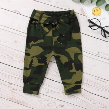 Prowow 0-18M Бебешки летни дрехи за новородени Army Green Mama\'s Romper+Camouflage Pants Infant Kids Boys Girls Set Outfits