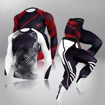 2 τμχ Αθλητικές στολές Quick Dry Κοστούμια Ανδρικό σετ τρεξίματος Πουκάμισο γυμναστικής Γυμναστική Ρούχα Ανδρικά Σετ ποδοσφαίρου Αναπνέει Αθλητικά ρούχα