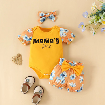 Prowow 0-18M kislány ruha nyári ruha szettek nyakkendővel festett lila pillangós nadrág és öves rövidnadrág újszülött születési szettek