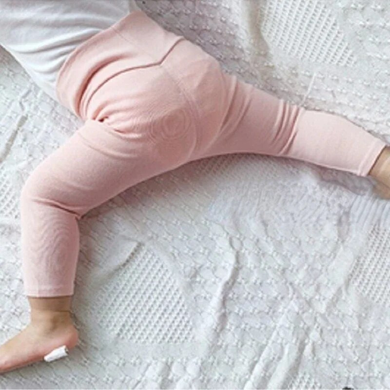 Őszi tavaszi baba lány leggings pamut baba fiúk bordázott teljes hosszúságú csecsemő gyerekek ruhák vékony nadrágok gyermekek alkalmi nadrágok