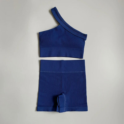 Zökkenőmentes női sportruha Fitness One Vállas jóga szett Push Up melltartó edzés Tornatermi rövidnadrág Futóruházat Sportruházat tréningruha