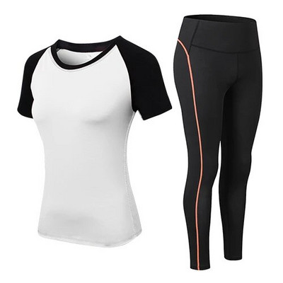 2023-as Sportos Női Sportruházat Jóga Szett Női Leggings+Gym Top Fitness Gym Suits Sportruházat