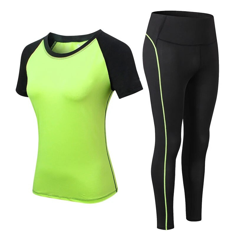 2023-as Sportos Női Sportruházat Jóga Szett Női Leggings+Gym Top Fitness Gym Suits Sportruházat