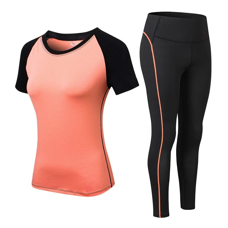 2023-as Sportos Női Sportruházat Jóga Szett Női Leggings+Gym Top Fitness Gym Suits Sportruházat