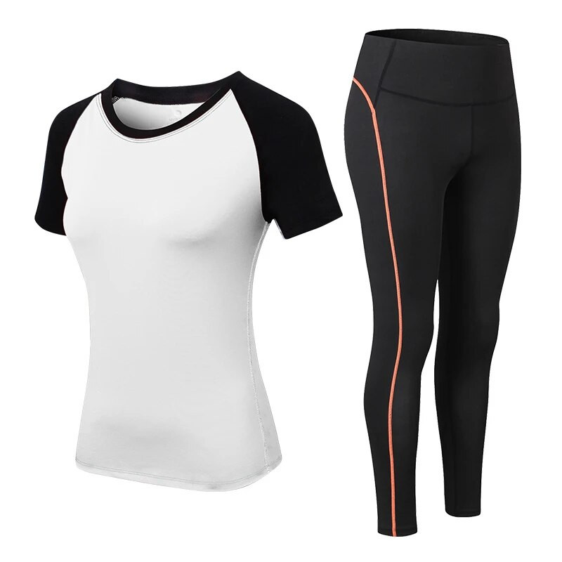 2023-as Sportos Női Sportruházat Jóga Szett Női Leggings+Gym Top Fitness Gym Suits Sportruházat