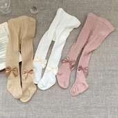 2023 új őszi tavasz 0-4 éves kislányoknak harisnya kislányoknak egyrészes harisnya, egyszínű baba lányoknak hercegnős harisnya