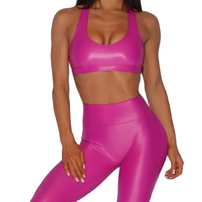 SVOKOR 2 DB Női sportöltöny, gyönyörű hátú jóga szett Szexi fenékemelő edzés leggings, tornatermi kerékpáros ruházat