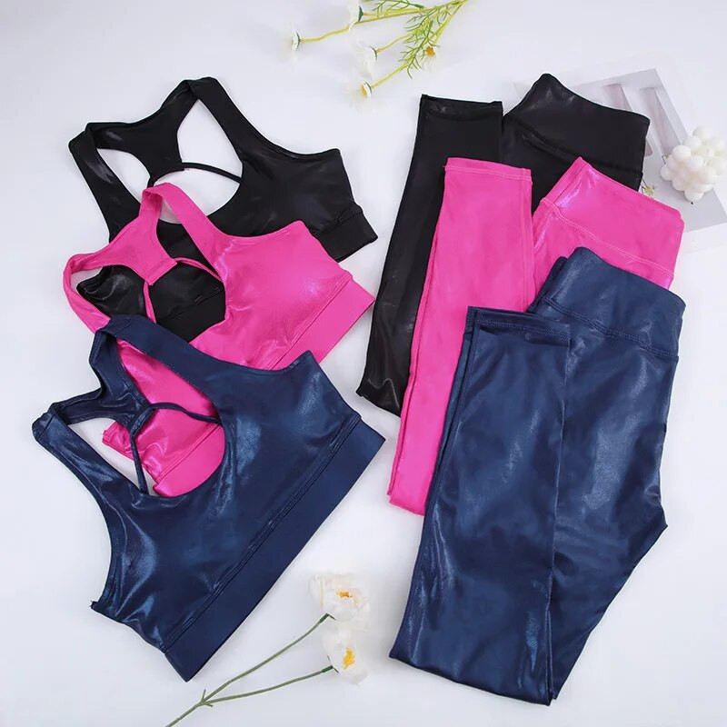 SVOKOR 2 DB Női sportöltöny, gyönyörű hátú jóga szett Szexi fenékemelő edzés leggings, tornatermi kerékpáros ruházat