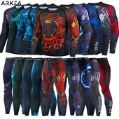 Sportruházat Gym Fitnesz Atlétaruha Férfi Futó Szettek tömörített ing Fehérnemű Harisnya Kocogás Sportruházat Ruhák Gyorsan Száraz Fit