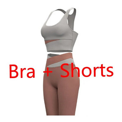 Jóga szett Női Ruházat Sport öltöny Szexi sportmelltartó magas derekú sport leggings Athletic 2 részes edzőtermi szett Edzőruhák Sportruházat