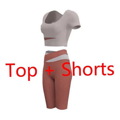 Jóga szett Női Ruházat Sport öltöny Szexi sportmelltartó magas derekú sport leggings Athletic 2 részes edzőtermi szett Edzőruhák Sportruházat