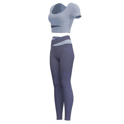 Jóga szett Női Ruházat Sport öltöny Szexi sportmelltartó magas derekú sport leggings Athletic 2 részes edzőtermi szett Edzőruhák Sportruházat