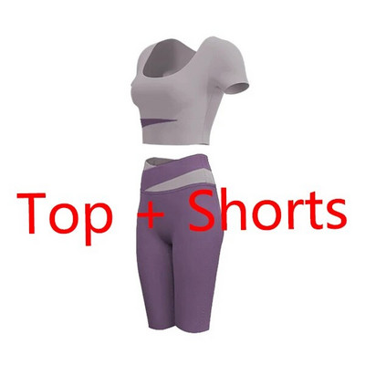 Jóga szett Női Ruházat Sport öltöny Szexi sportmelltartó magas derekú sport leggings Athletic 2 részes edzőtermi szett Edzőruhák Sportruházat