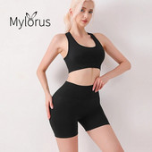 Női jógamelltartó szett edzőtermi ruházat rövid leggings szett magas derekú sportruházat edzőtermi futóruha feszes jóga öltöny varrat nélküli sportmelltartók