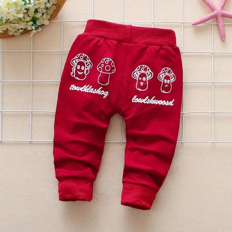 CHILDREN WIT Tavaszi új baba nadrág 1 darab pamut rajzfilm Gomba Korea Harlan baba nadrág 0-3 éves baba fiú nadrág