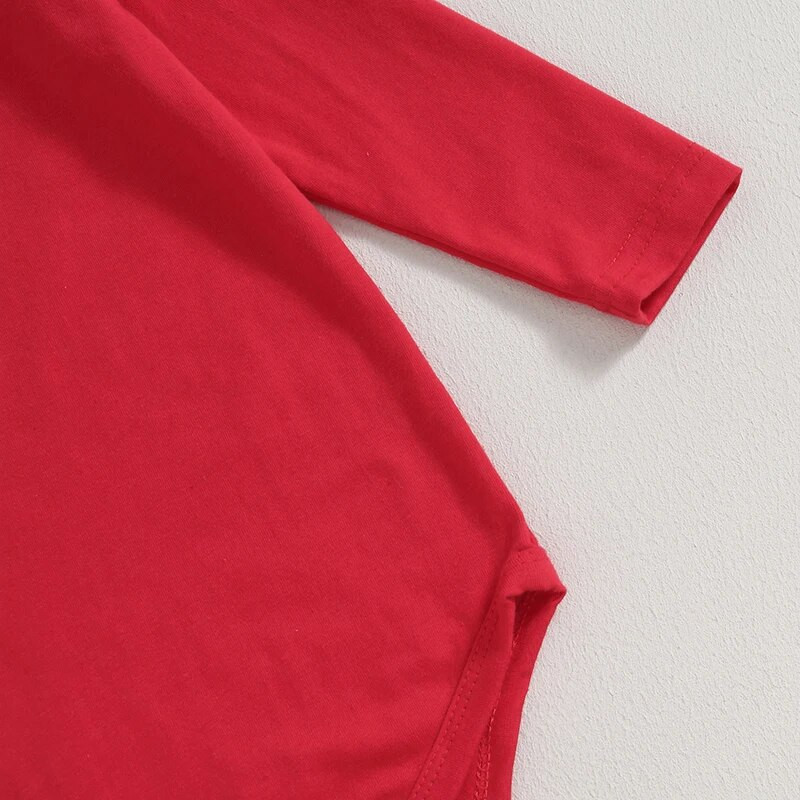 Csecsemő lány karácsonyi 3 db-os ruházat, fodros, hosszú ujjú, A-vonalú jávorszarvas hímzésű kockás szoknya masni fejpánt szett