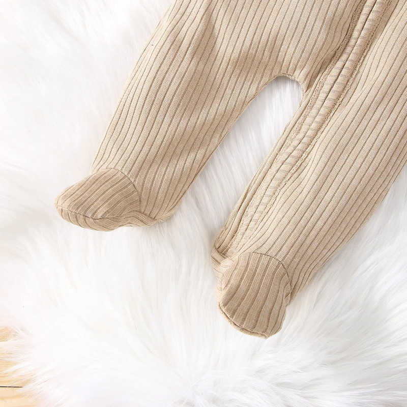 Őszi pamut újszülött babaruhák egyszínű kombiné nadrágok cipzáras csecsemő fiúk lányok tavaszi alsó ing kombik lábos