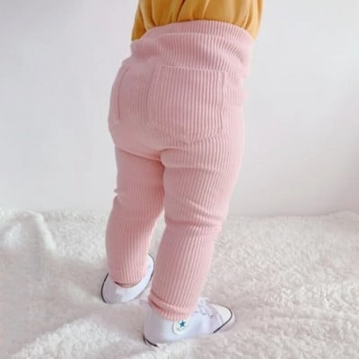 Tavasz ősz Gyerekruhák Tipegő Lányok Leggings Divat Cukorka Szín Gyerek Nadrágok Bordás Pamut Lányok Nadrágok Kislányok Leggingsek